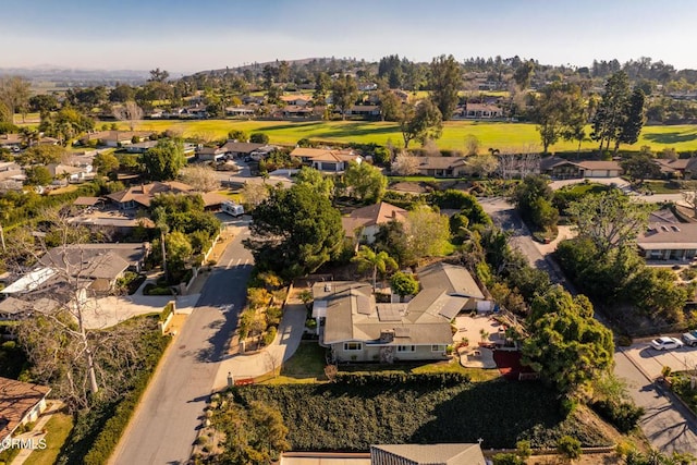 bird's eye view with a residential view