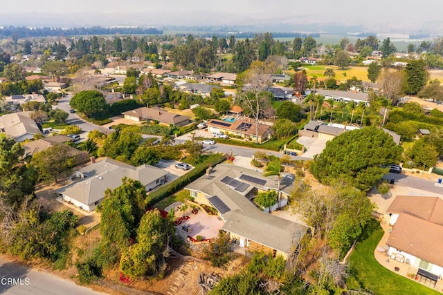 drone / aerial view with a residential view