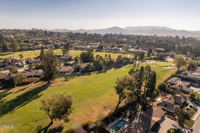 bird's eye view with a mountain view and a residential view