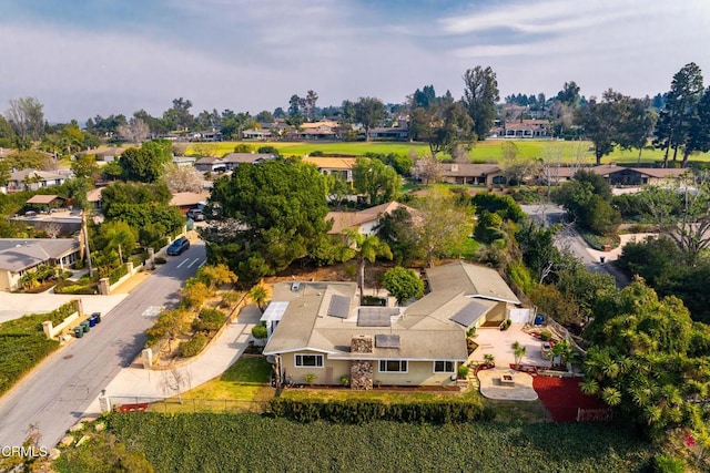 aerial view featuring a residential view