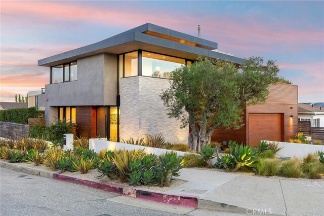 contemporary house with a garage