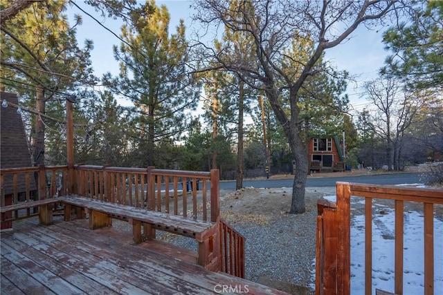 view of wooden terrace