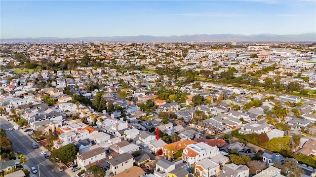 aerial view with a mountain view