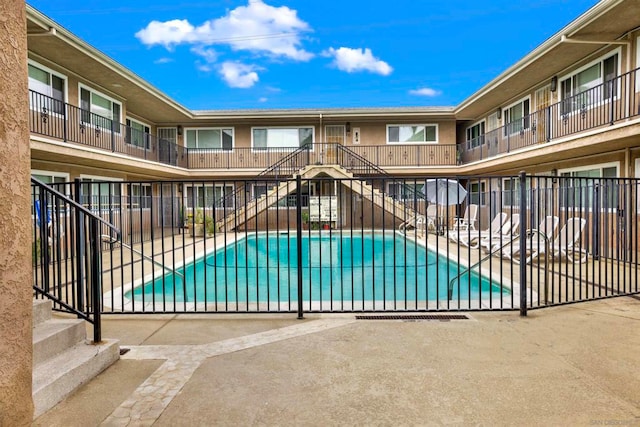 view of pool with a patio