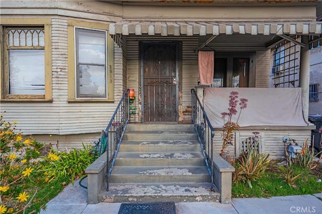 view of doorway to property