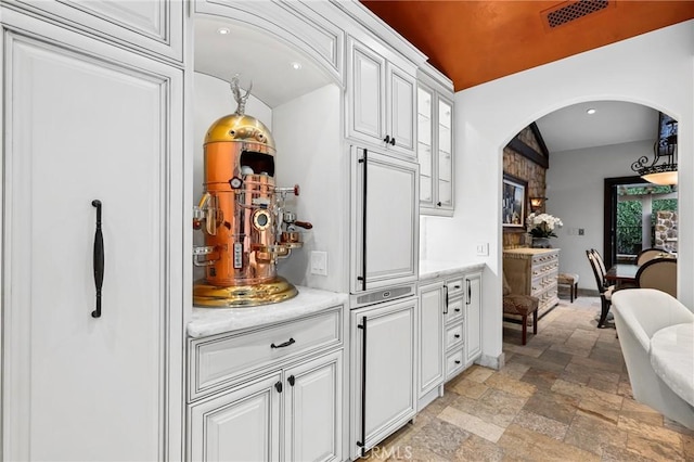 interior space with white cabinetry