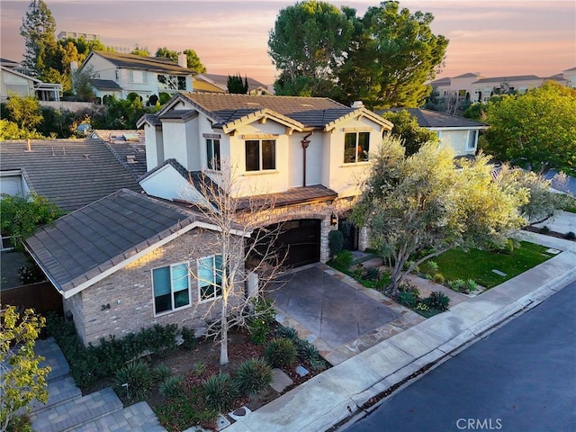 view of front of home featuring a garage