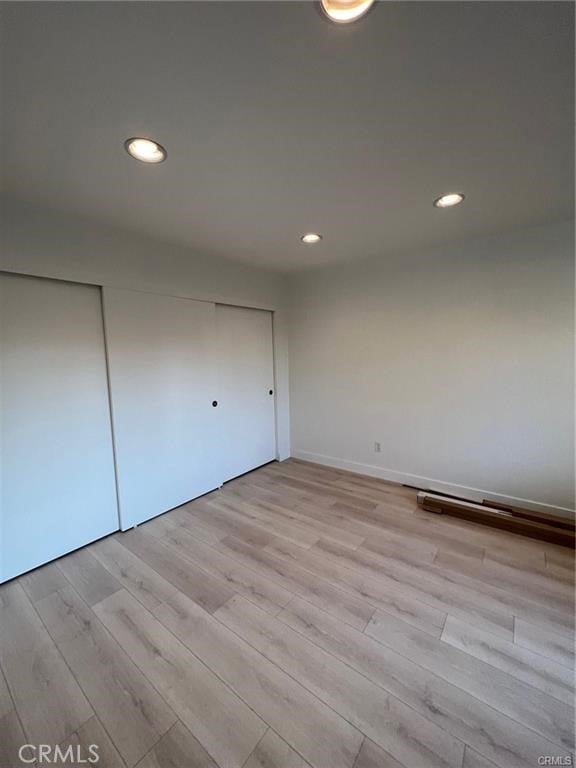 22848 Hilton Head Dr Unit 179, Diamond Bar, CA 91765 - empty room featuring recessed lighting, light wood-style floors, and baseboards