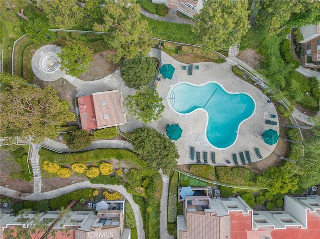 22848 Hilton Head Dr Unit 179, Diamond Bar, CA 91765 - aerial view of a pool area