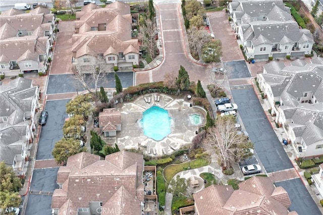 7331 Shelby Pl Unit U56, Rancho Cucamonga, CA 91739 - aerial view of property's location with a pool area and nearby suburban area