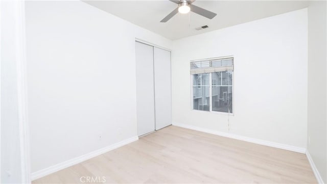 7331 Shelby Pl Unit U56, Rancho Cucamonga, CA 91739 - empty room with light wood-style flooring, baseboards, and a ceiling fan