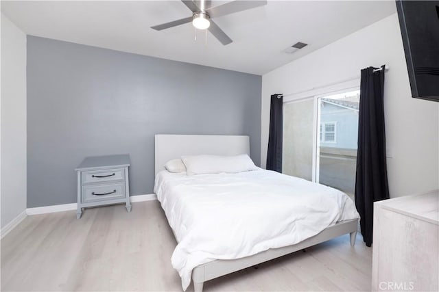 7331 Shelby Pl Unit U56, Rancho Cucamonga, CA 91739 - bedroom with light wood finished floors, baseboards, and ceiling fan