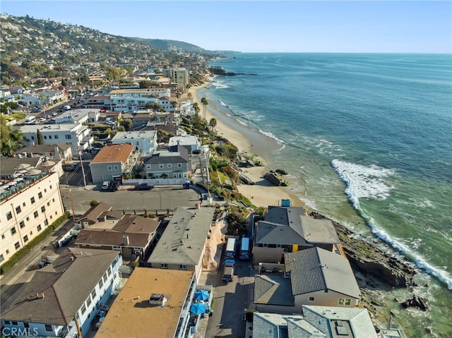 150 Cress St, Laguna Beach, CA 92651 - drone / aerial view with a water view and a view of the beach