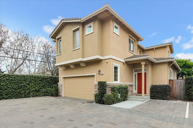 view of front of house featuring a garage