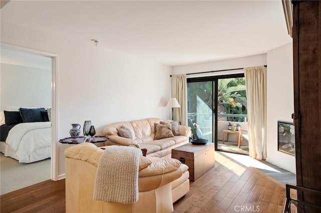 living room featuring wood finished floors