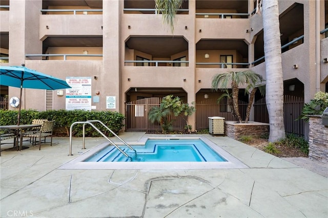 view of pool with a patio