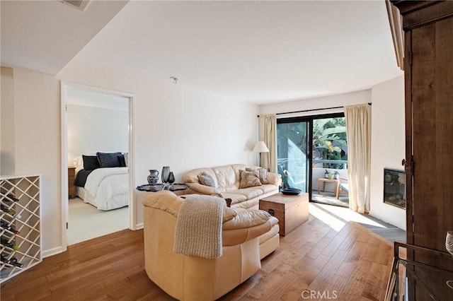 living room featuring wood finished floors