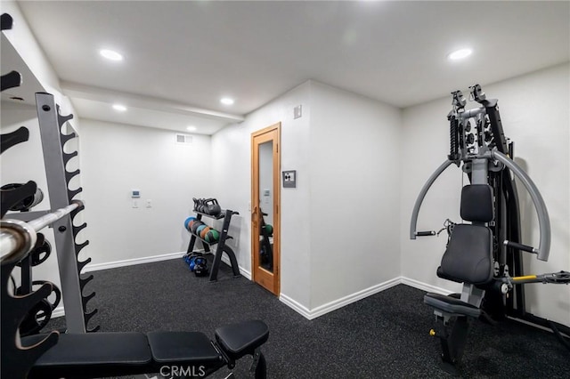 8300 Manitoba St Unit 222, Playa Del Rey, CA 90293 - workout room with recessed lighting and baseboards