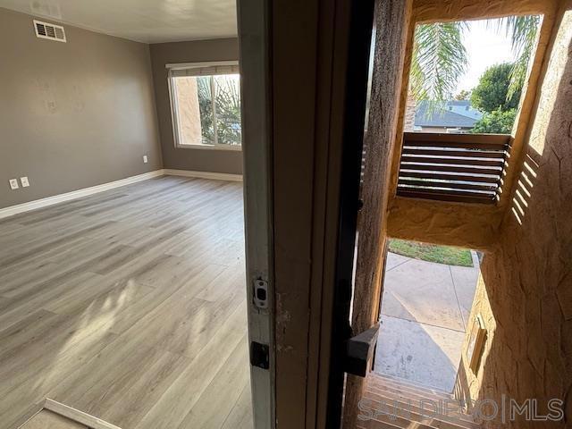 interior space featuring wood-type flooring