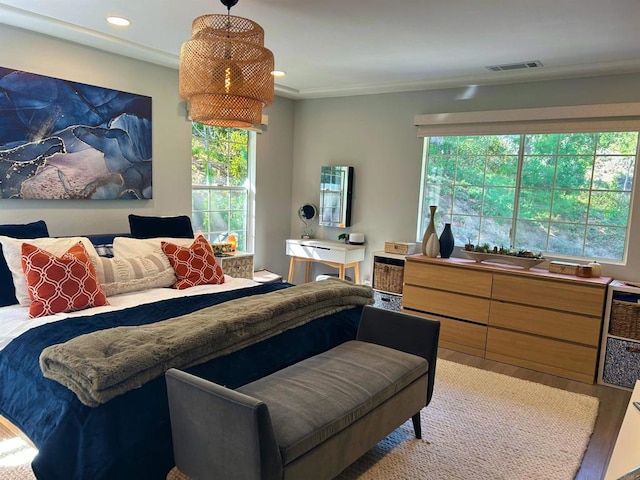 bedroom featuring hardwood / wood-style flooring