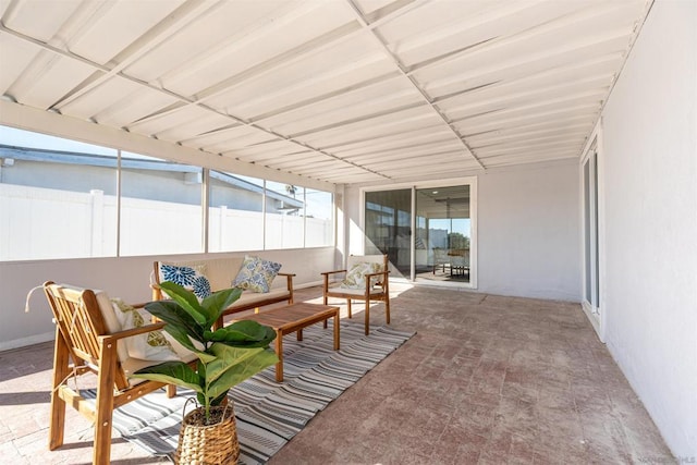 view of sunroom