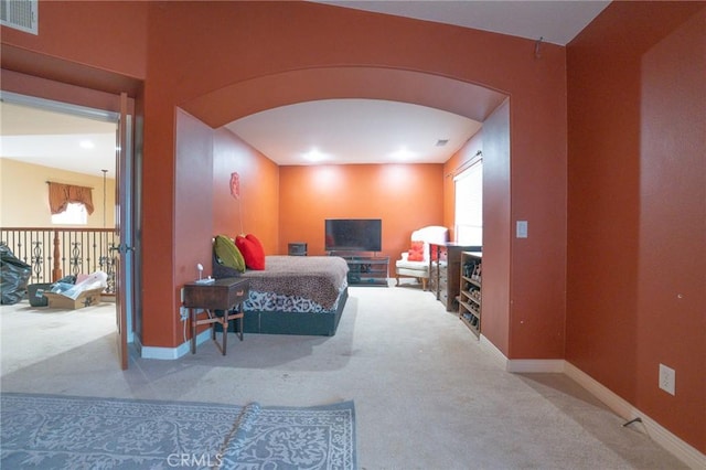 bedroom featuring carpet floors