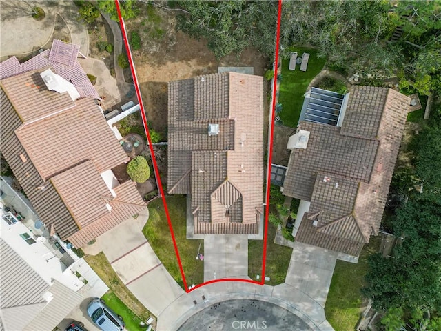 birds eye view of property