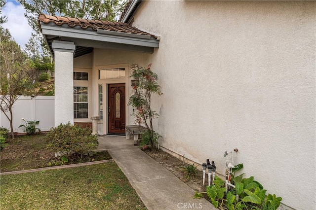 view of doorway to property