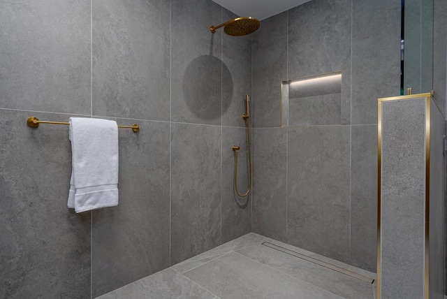 bathroom with walk in shower