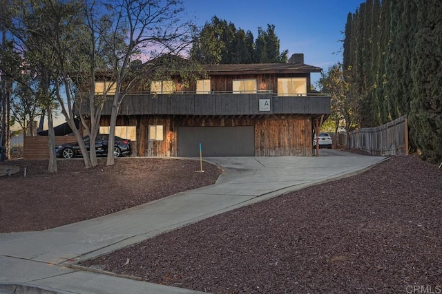 view of front of home featuring a garage