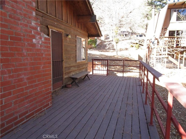 2440 Spruce Dr, Arrowbear, CA 92382 - view of wooden terrace