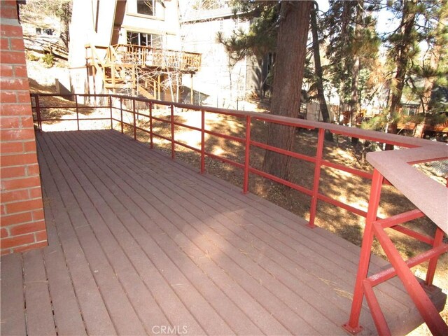 2440 Spruce Dr, Arrowbear, CA 92382 - view of wooden terrace