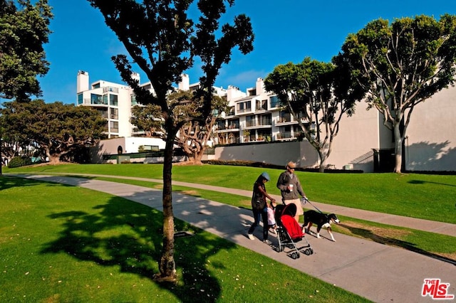 surrounding community featuring a yard