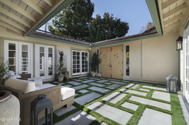 view of patio with french doors