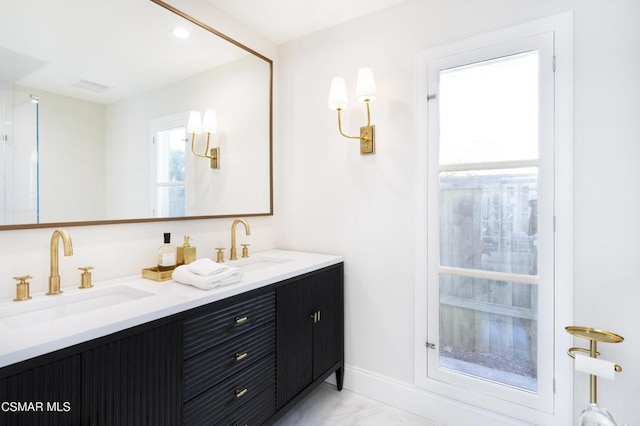 bathroom with vanity