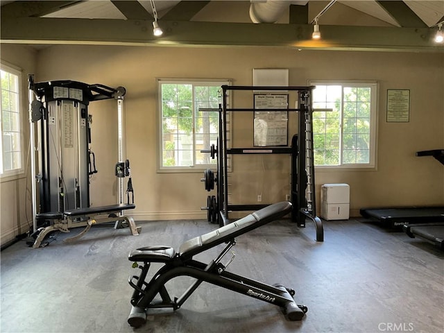 7405 Charmant Dr Unit 2320, San Diego, CA 92122 - workout area featuring baseboards