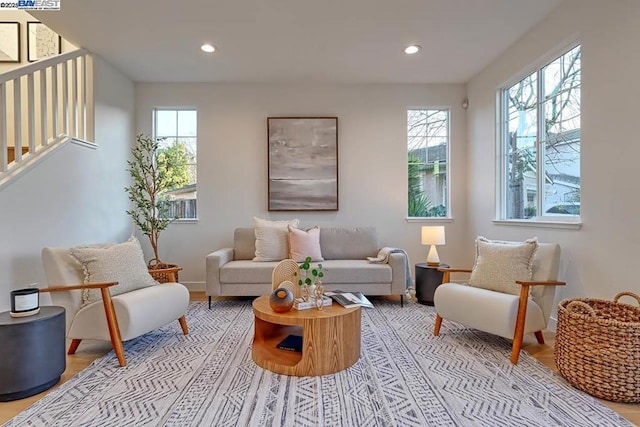 sitting room with plenty of natural light