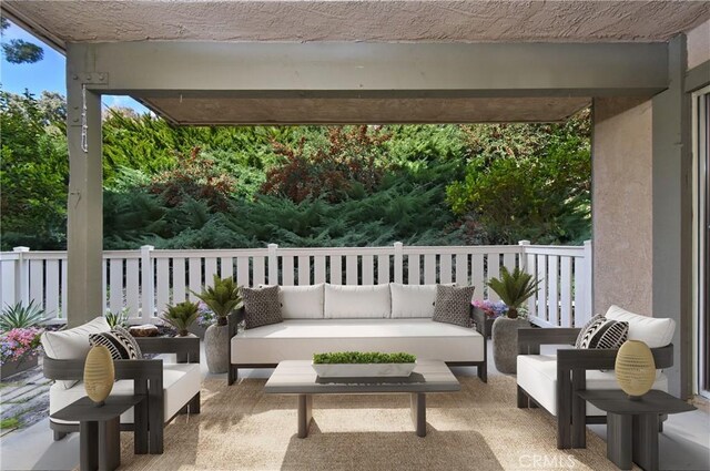 view of patio / terrace with an outdoor hangout area