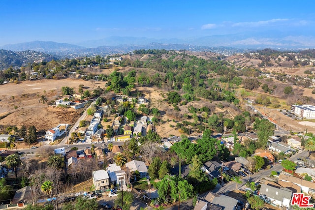 aerial view featuring a mountain view