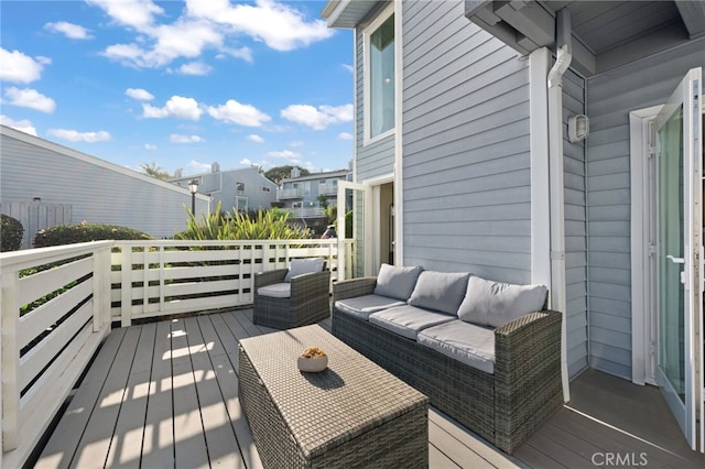 deck featuring an outdoor hangout area