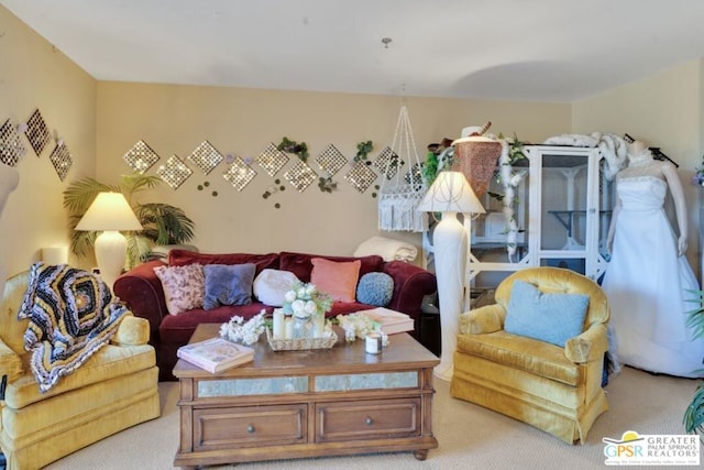 view of carpeted living room