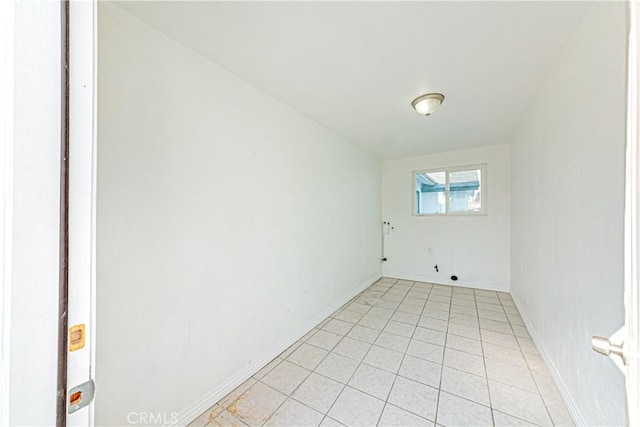 view of spare room