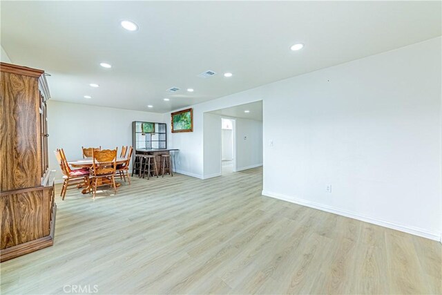 interior space featuring light hardwood / wood-style flooring