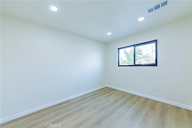 empty room featuring light hardwood / wood-style flooring
