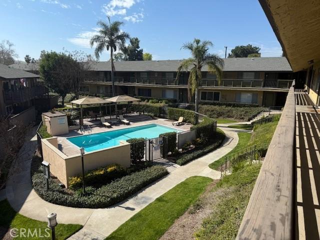 view of pool featuring a patio area