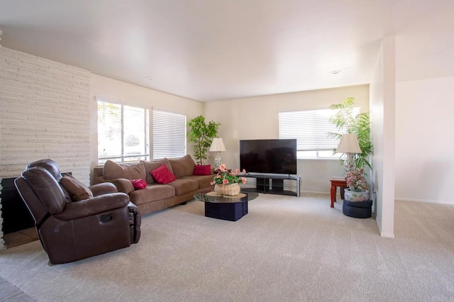 view of carpeted living room