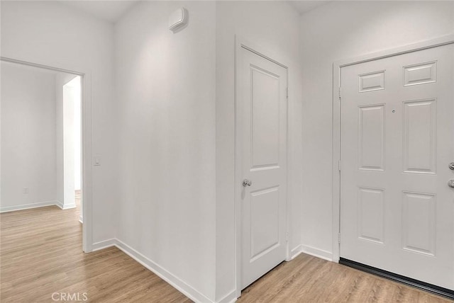 hall featuring light hardwood / wood-style flooring