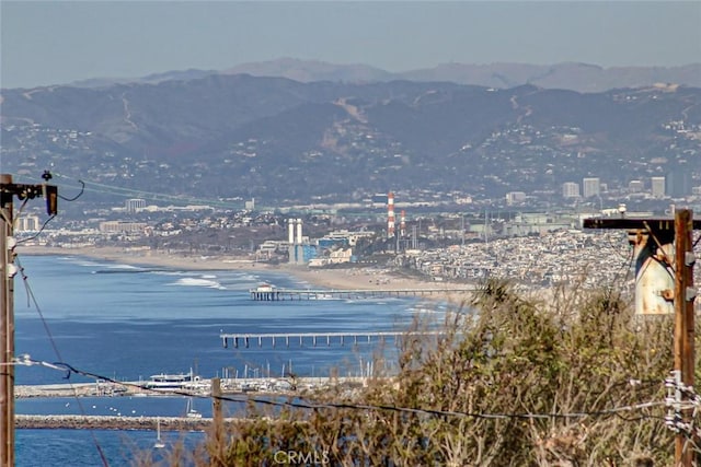 property view of water featuring a mountain view