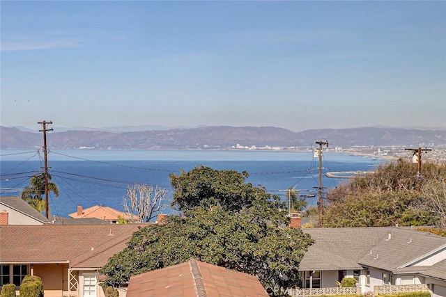 view of water feature featuring a mountain view