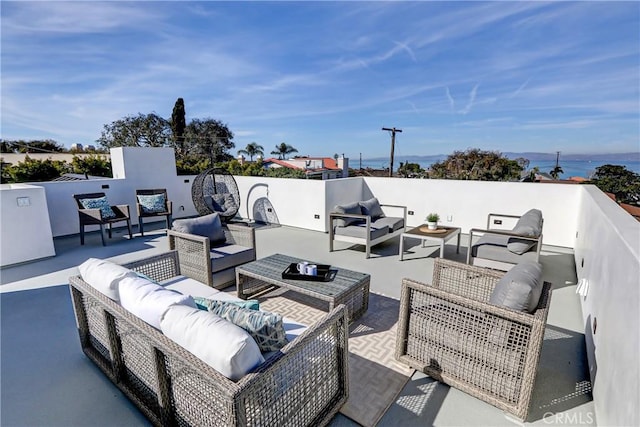 view of patio / terrace with an outdoor hangout area